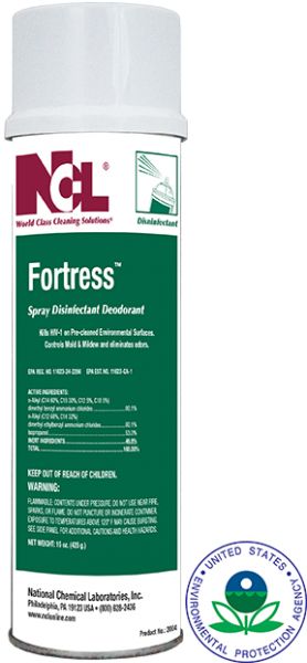 FORTRESS AEROSOL DISINFECTANT 15 OZ CAN COMPARE TO LYSOL